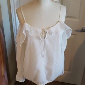 Sparkle cold shoulder top